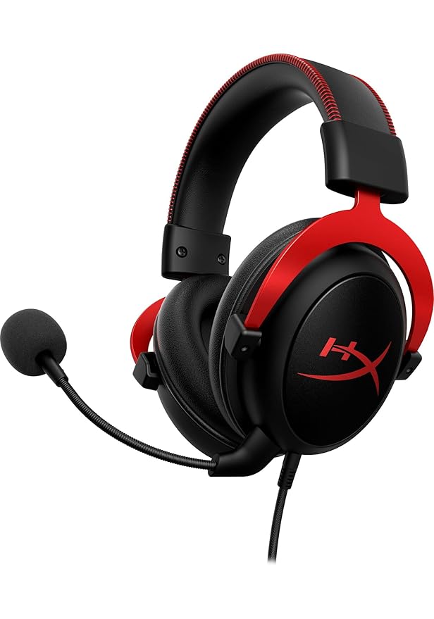 Open Box Unused HyperX Cloud II Gaming Headset for PC, PS5 / PS4. Includes 7.1 Virtual Surround Sound and Usb Audio Control Box Red 4P5M0AA