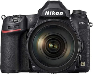 प्रयुक्त Nikon D780 DSLR बॉडी 24-120mm VR लेंस 3X ऑप्टिकल ज़ूम के साथ ब्लैक