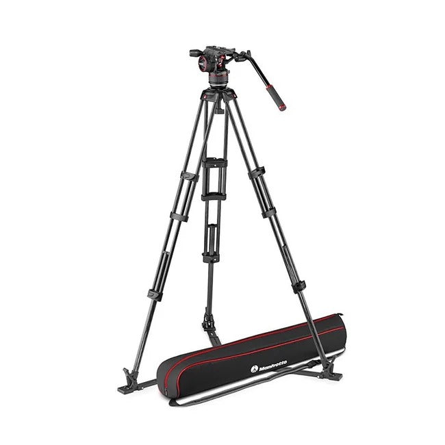 Manfrotto MVKN8TWINGC Nitrotech N8 Video Head W/cf Twin Leg Tripod Gs 100/75mm