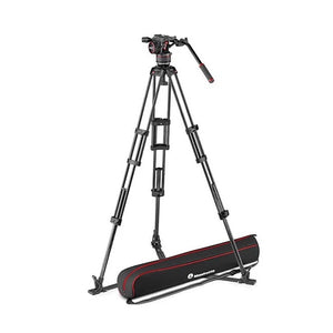 Manfrotto MT055XPRO3 055 एल्यूमिनियम 3-सेक्शन ट्राइपॉड क्षैतिज कॉलम के साथ (काला)