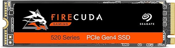 Open Box Unused Seagate Firecuda 520 SSD 500GB up to 5000 MB/s Performance Internal M.2 NVMe PCIe Gen4 X4 for Gaming Desktop Laptop ZP500GM3A002