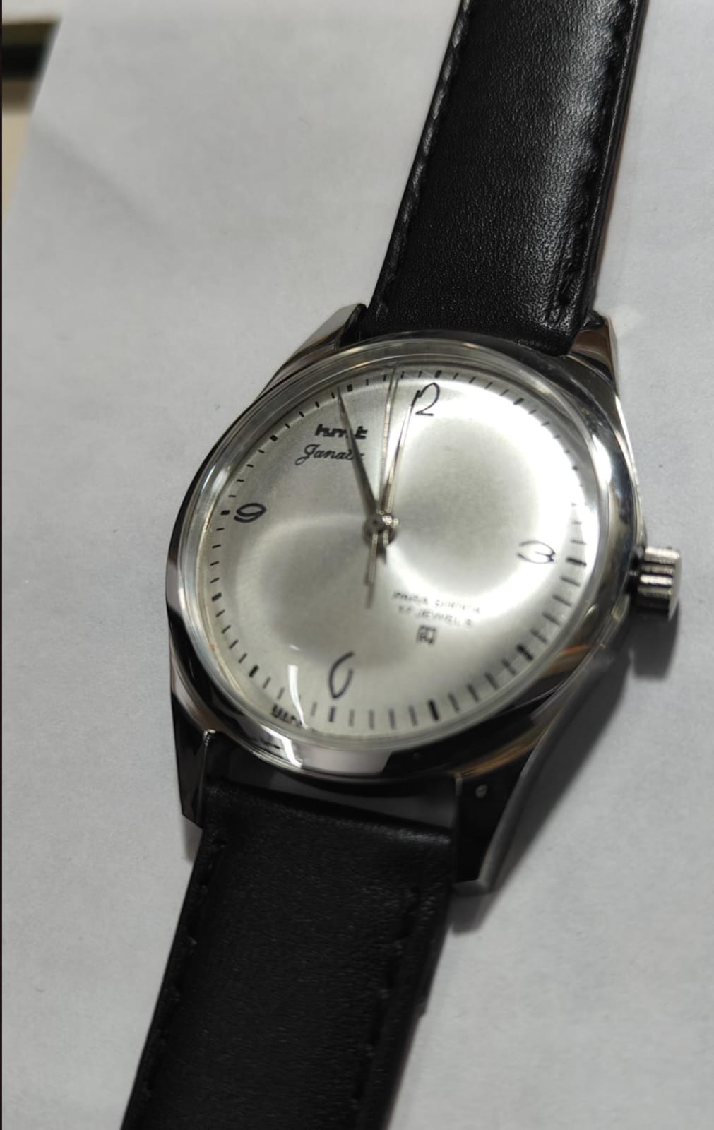 Vintage HMT Janata Silver Numeric 1980's Watch 1.4