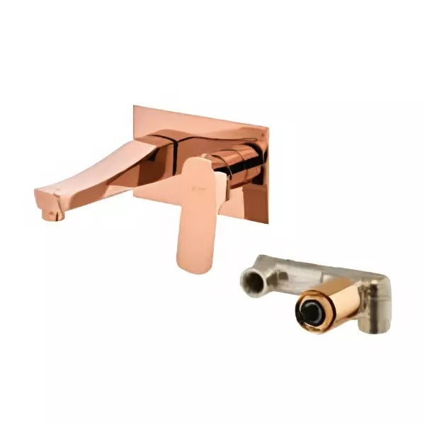 Cera Perla Single Lever Wall Mount Basin Mixer Rose Gold F1012473RG