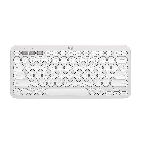 Open Box Unused Logitech Pebble Keys 2 K380s, Multi-Device Bluetooth Wireless Keyboard with Customisable Shortcuts, Slim and Portable