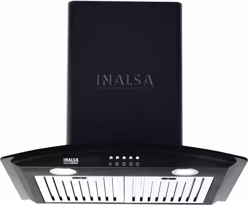 Open Box, Unused Inalsa Aveo 60BKBF Auto Clean Wall Mounted Black 1100 CMH Chimney