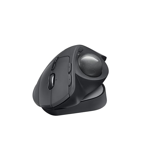 Open Box, Unused Logitech MX Ergo S Advanced Wireless Trackball Mouse, USB-C Rechargeable Wireless Ergonomic Mouse
