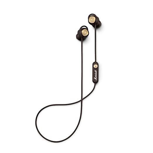 Open Box, Unused Marshall Minor II Wireless Bluetooth in Ear Headphone with Mic Brown