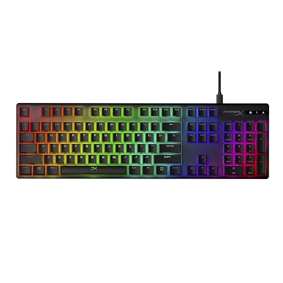 Open Box Unused HyperX Double Shot Pbt Pudding Full OEM Profile, English Us Layout 104 Keycaps Set with Translucent Layer for Mechanical Keyboards Black Hkcpxp-Bk-Us/G