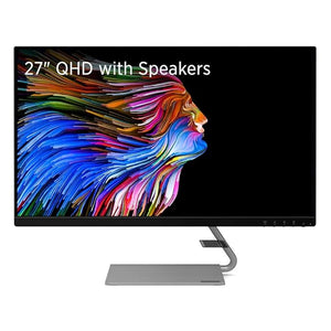 Open Box Unused Lenovo Q-Series - Q27Q-1L, 27 Inch (68.6 Cm) 2560 X 1440 Pixels 2K Qhd IPS Led Monitor