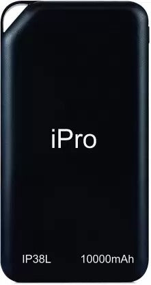 Open Box, Unused Ipro 10000 mAh Power Bank 10 W Fast Charging Black Pack of 10