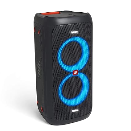 Open Box Unused JBL PartyBox 100 with Bass Boost and Dynamic Light Show Portable 160 W Bluetooth Party Speaker