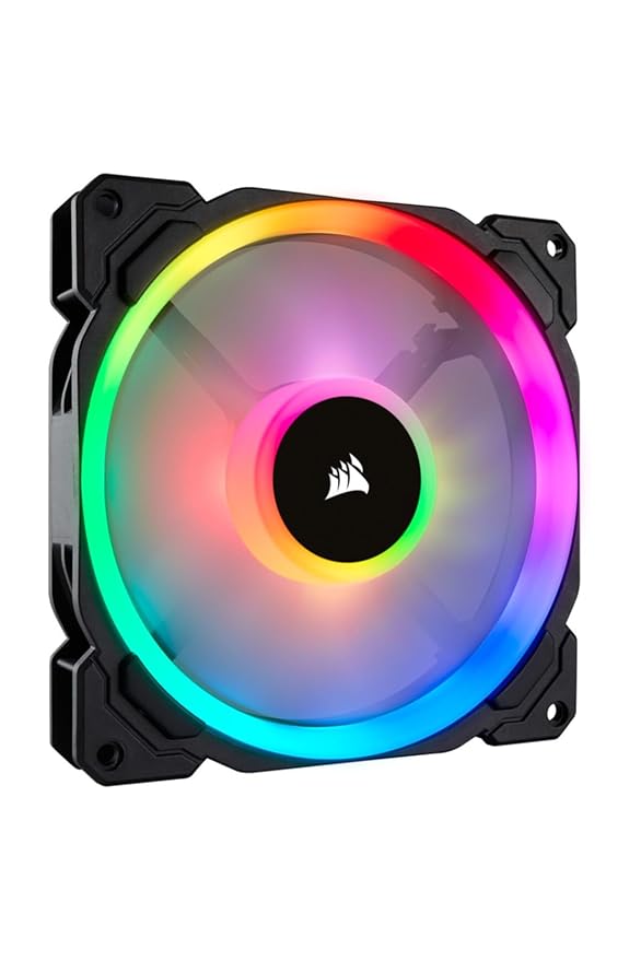 Open Box Unused Corsair LL140 RGB Dual Light Loop 2 RGB LED PWM Fan with Lighting Node PRO- Black