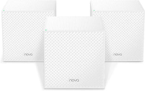 Open Box Unused Tenda MW12 AC2100 Tri-Band Whole Home Mesh Wi-Fi System, 3 Gigabit Ports