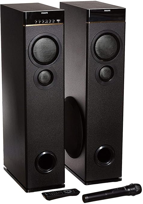 Open Box Unused Philips Audio Spa9080B Bluetooth Multimedia Tower Speakers