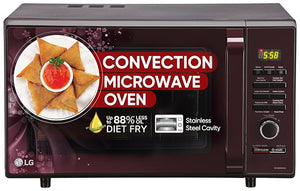 Open Box Unused LG 28 L Convection Microwave Oven MC2886BRUM, Black, Auto Cook Menu, Stainless Steel Cavity