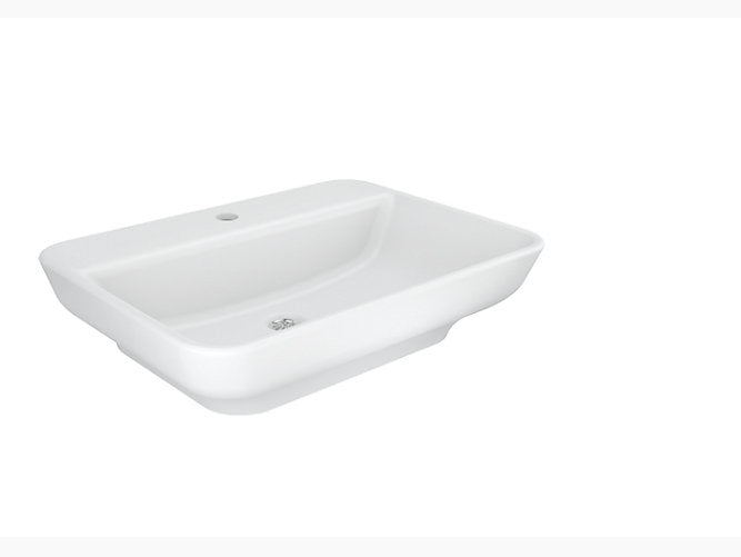 Kohler 600mm Vessel Basin With Single Faucet Hole in White K-75376IN-1-0