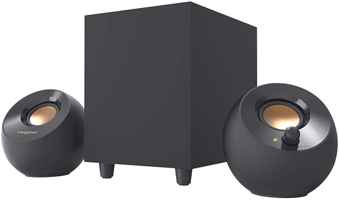 Open Box Unused Creative Pebble Plus 2.1 USB-Powered Desktop Speakers with Powerful Down-Firing Subwoofer and Far-Field Drivers