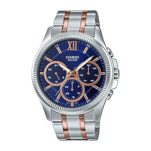 Casio Enticer Men's Analog Blue Dial Watch A1776 MTP-E315HSG-2AVIF