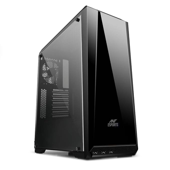 Open Box Unused Ant Esports ICE-100TG Mid Tower Gaming Cabinet Supports ATX, Micro-ATX, Mini-ITX Motherboard