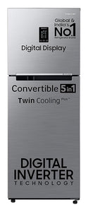 Open Box, Unused Samsung 301 L, 3 Star, Convertible 5-in-1 Digital Inverter with Display Frost Free Double Door Refrigerator RT34C4523S9/HL, Silver, Refined Inox, 2024 Model