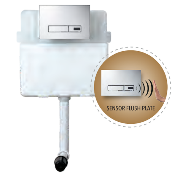 Hindware Concealo Easy Sense Concealed Cistern With Sensor Flush Plate 523159