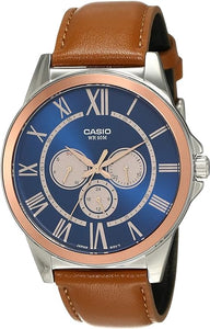 Casio Enticer Brown Leather Men's Watch A1527 MTP-E318L-2BVDF