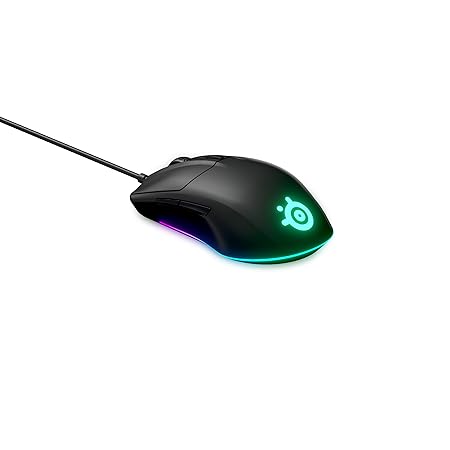 Open Box, Unused SteelSeries Rival 3 Gaming Mouse, 8500 CPI TrueMove Core Optical Sensor, 6 Programmable Buttons, Split Trigger Buttons, Brilliant Prism RGB Lighting USB