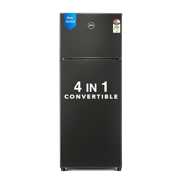 Open Box, Unused Godrej 272 L 3 Star Convertible Technology, 30 days Farms Freshness Inverter Frost Free Double Door Refrigerator 2023 Model, RF EON 294C RCIT FS ST, Fossil Steel