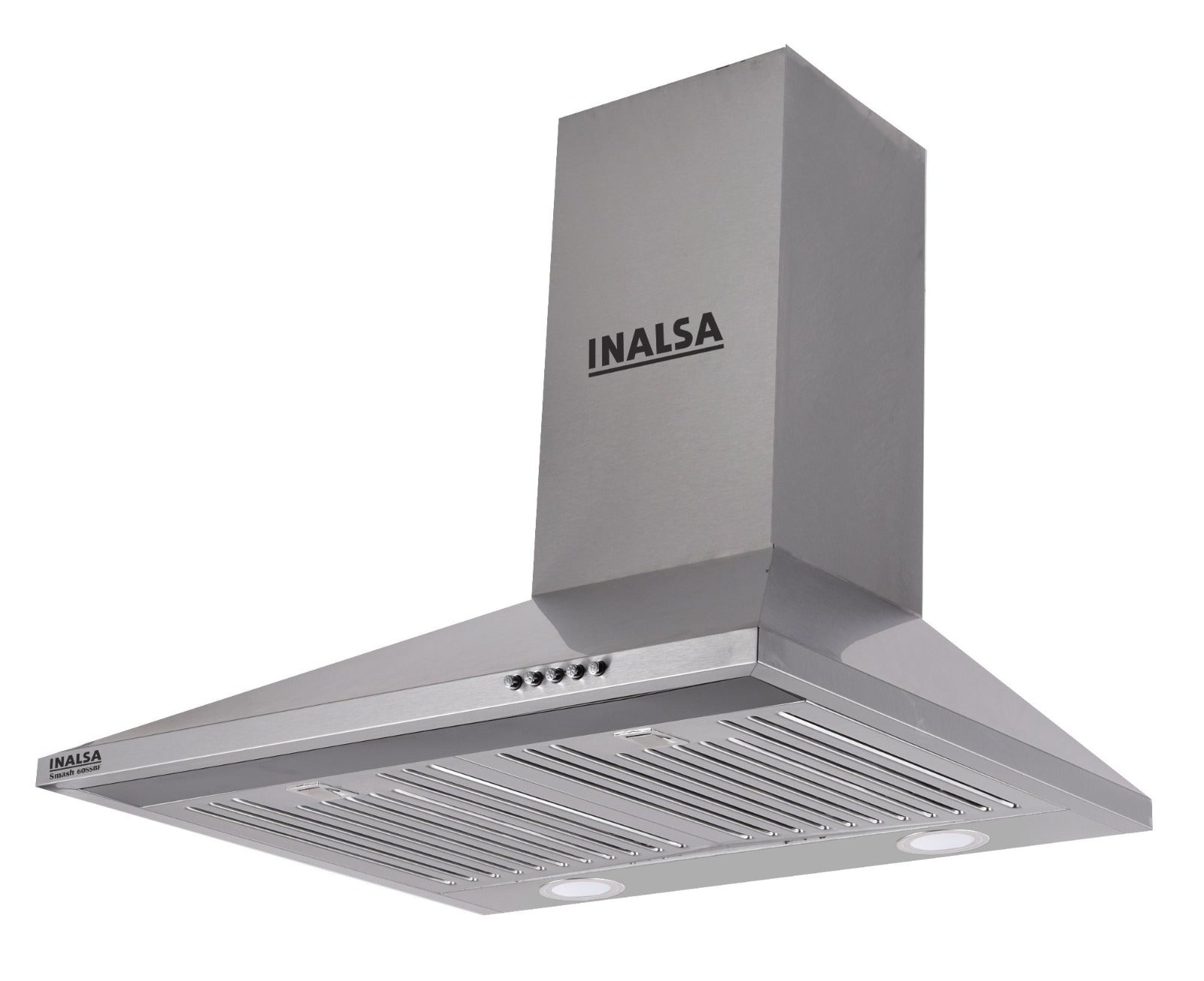 Open Box, Unused Inalsa Smash 60SSBF Wall Mounted Silver 1050 CMH Chimney