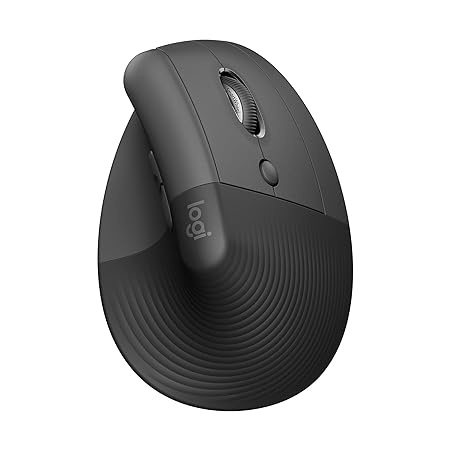 Open Box, Unused Logitech Lift Vertical Ergonomic Mouse, Wireless, Bluetooth or Logi Bolt USB Receiver, Quiet clicks, 4 Buttons, Compatible with Windows/macOS/iPadOS, Laptop, PC