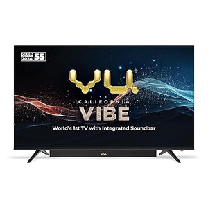 Open Box Unused Vu 139cm (55 inches) Vibe Series QLED 4K Google TV 55VIBE24 Black