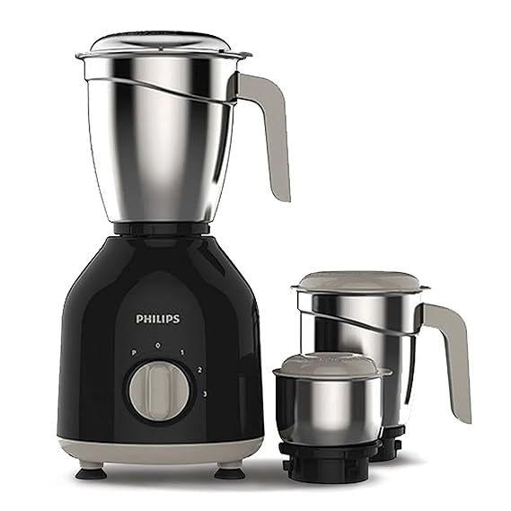 Open Box Unused Philips HL7756/01 750 Watt Mixer Grinder, 3 Stainless Steel Multipurpose Jars with 3 Speed Control