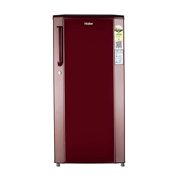 Open Box, Unused Haier 165L 1 Star Direct Cool Single Door Refrigerator HED-171RS-P Red Steel