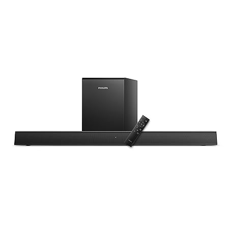Open Box, Unused Philips Audio TAB5305 2.1CH 140W Bluetooth Soundbar with Wireless Subwoofer