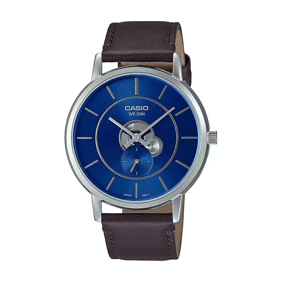 Casio Enticer Leather Band Men's Watch A2131 MTP-B130L-2AVDF