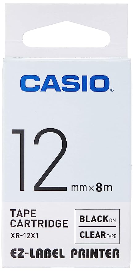 कैसियो XR-12X लेबल प्रिंटर टेप क्लियर