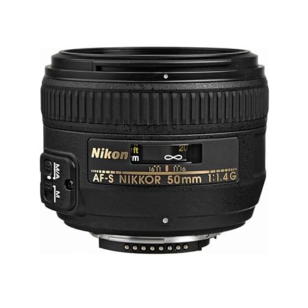 Used Nikon AF-S Nikkor 50 mm f/1.4G Prime Lens for Nikon DSLR Camera Black