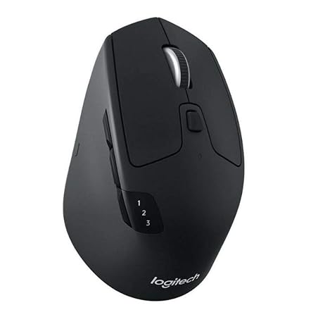 Open Box, Unused Logitech M720 Wireless Triathlon Mouse with Bluetooth for PC with Hyper-Fast Scrolling and USB Unifying Receiver for Computer and Laptop Black