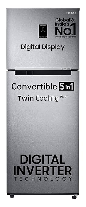 Open Box, Unused Samsung 385 L, 2 Star, Convertible 5-in-1 Digital Inverter, with Display Frost Free Double Door Refrigerator RT42C5532S9/HL, Silver