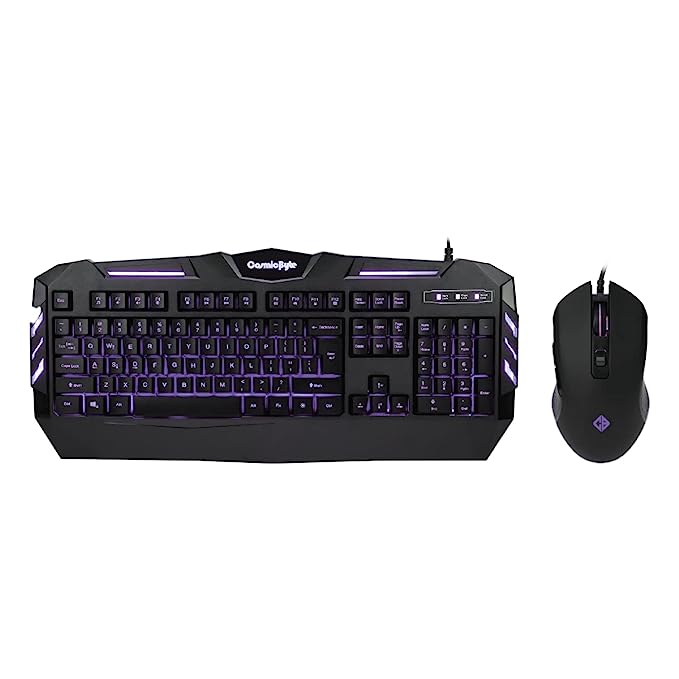 Open Box, Unused Cosmic Byte Dark Matter USB Gaming Keyboard and Mouse Set