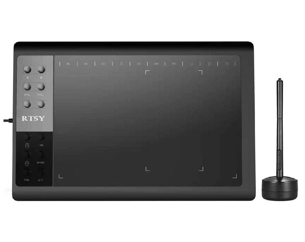 Home › Open Box Unused RTSY 1060 Plus 10 x 6 inch Graphics Tablet Black ...