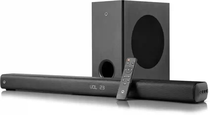 Open Box Unused MOTOROLA AmphisoundX Dolby Wireless with HDMI Arc 160 W Bluetooth Soundbar Black MT160DSB , 2.1 Channel)