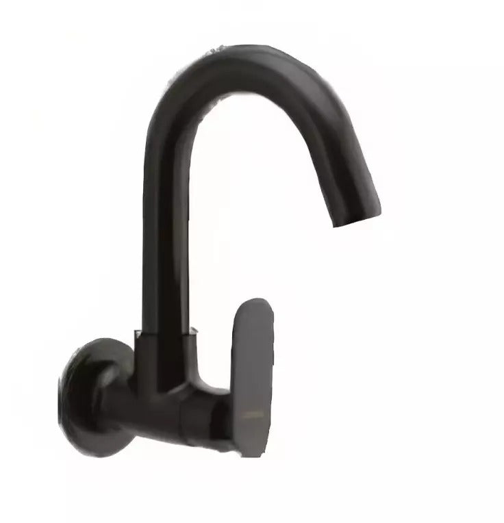 Cera Brooklyn Quarter Turn Single Lever Wall Mount Sink Cock Matte Black F1018251MB