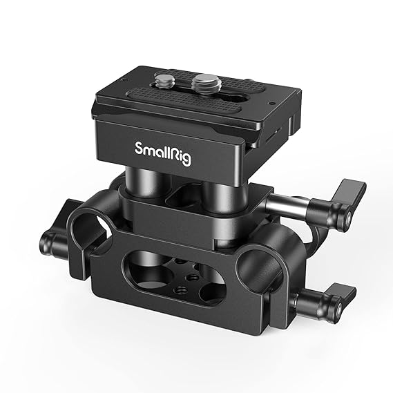 SmallRig Universal Bottom Mount  Plate with 15mm Rod Support System DBC2272B