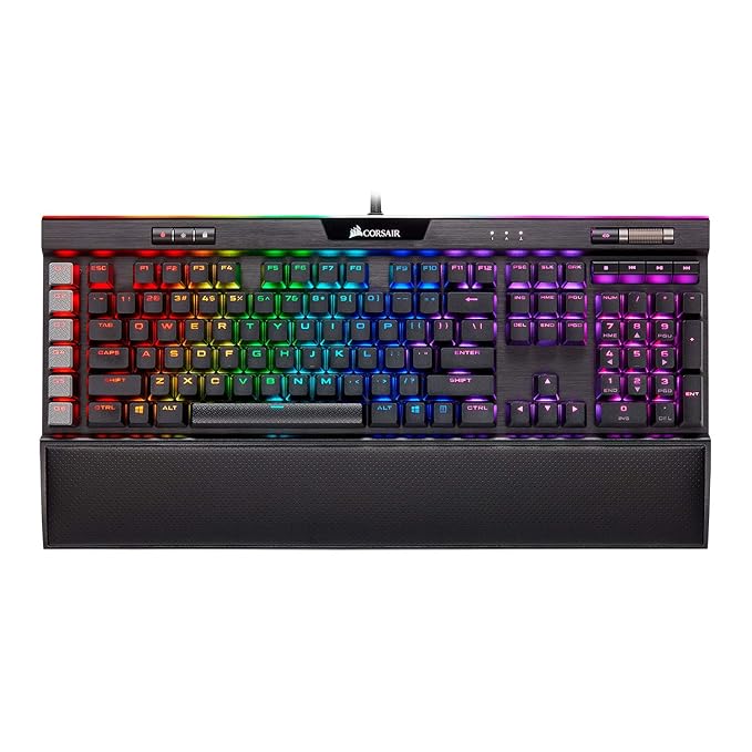 Open Box Unused Corsair K95 RGB Platinum XT Backlit RGB LED, Cherry MX RGB Blue Wired Mechanical Gaming Keyboard Black