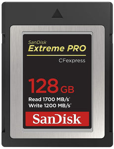 Open Box Unused SanDisk Extreme Pro Cfexpress Type B Card,1700 MB/s R & 1200 MB/s W Black 128GB