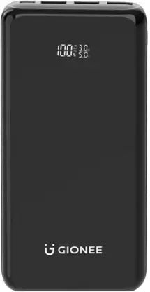 Open Box, Unused Gionee 20000 mAh Power Bank 22.5 W Fast Charging Black Pack of 5