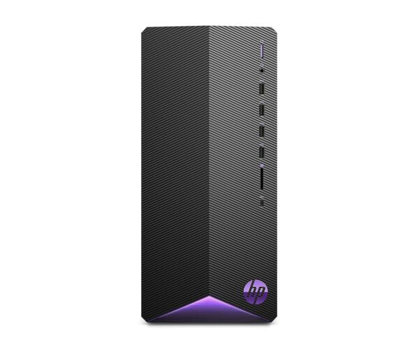 Open Box, Unused HP Pavilion Gaming Desktop PC AMD Ryzen 7 Processor (16GB/1TB SSD/Win 11/MS Office/Shadow Black with Violet),TG01-2002in