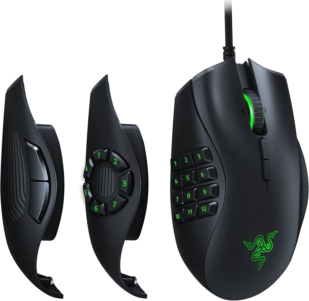 Open Box, Unused Razer Naga Trinity Chroma MOBA/MMO Interchangeable Side Plates Up to 19 Programmable buttons Wired Optical Gaming Mouse