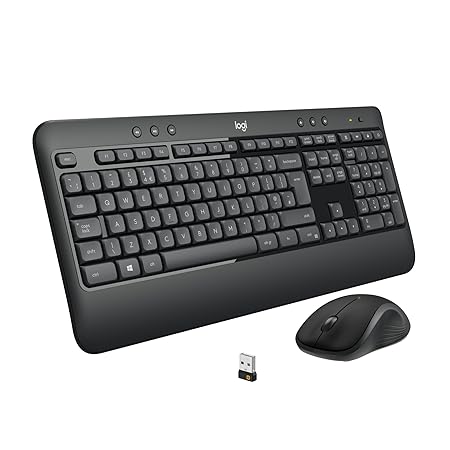 Open Box Unused Logitech MK540 Advanced Wireless Keyboard and Mouse Combo for Windows, 2.4 GHz Unifying USB-Receiver, Multimedia Hotkeys